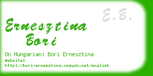 ernesztina bori business card